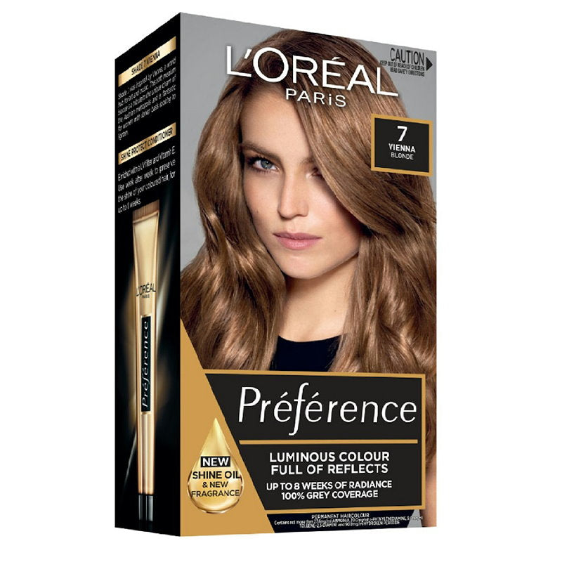 6x L'Oreal Paris Preference Permanent Hair Colour 7 Vienna Blonde