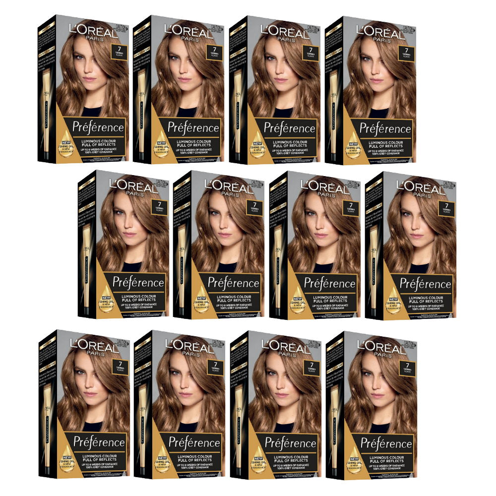 12x L'Oreal Paris Preference Permanent Hair Colour 7 Vienna Blonde