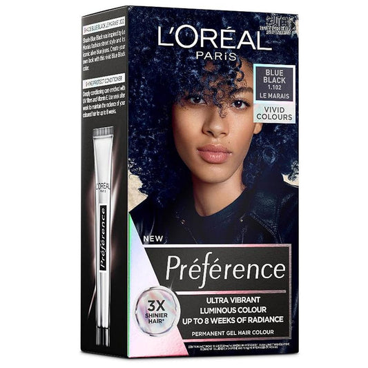 L'Oreal Paris Preference Vivids Permanent Hair Colour 1.102 Blue Black Le Marais