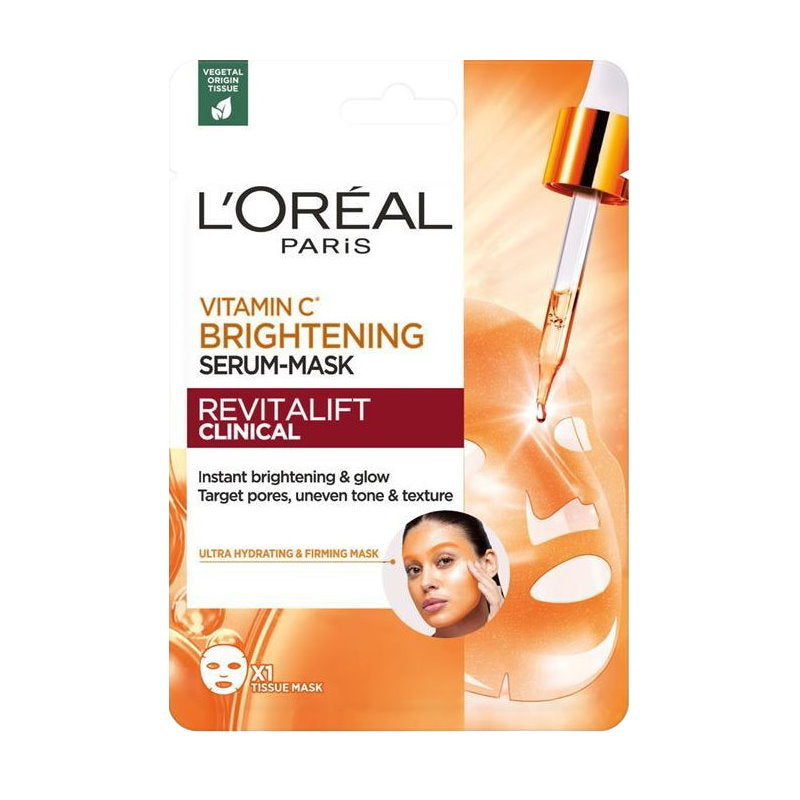10x L'Oreal Paris Revitalift Clinical Vitamin C Brightening Serum Sheet Mask