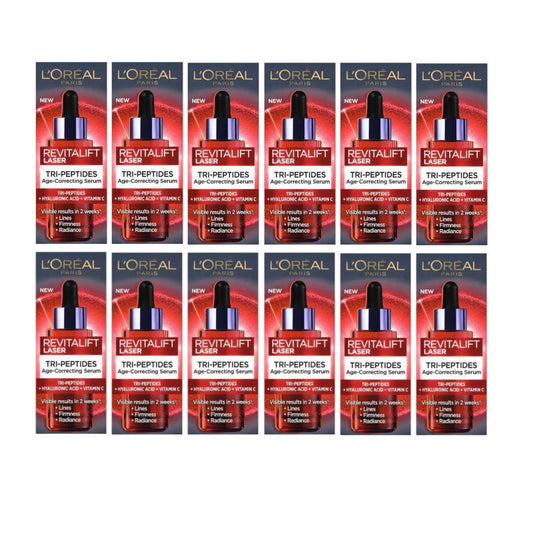 12x L'Oreal Paris Revitalift Tri-Peptides Laser Serum 50ml