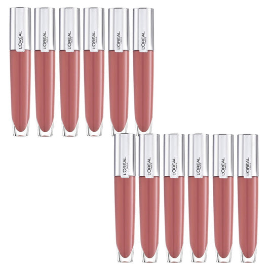 12x L'Oreal Paris Rouge Signature Plump Lip Gloss 7ml 404 I Assert