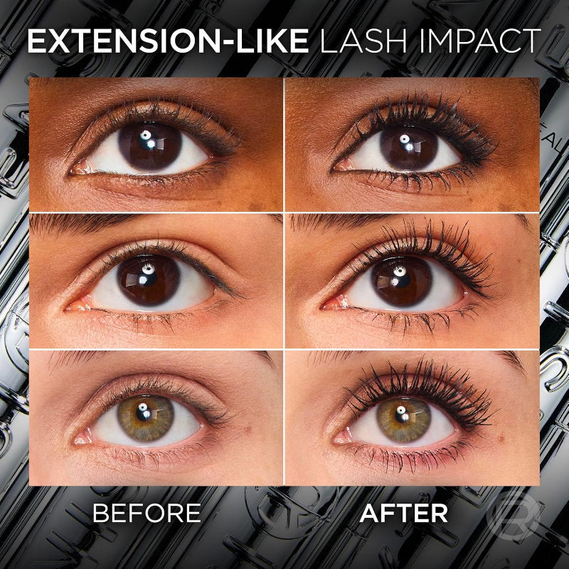 6x L'Oreal Paris Telescopic Extensionist Lengthening Mascara Black 9.9ml