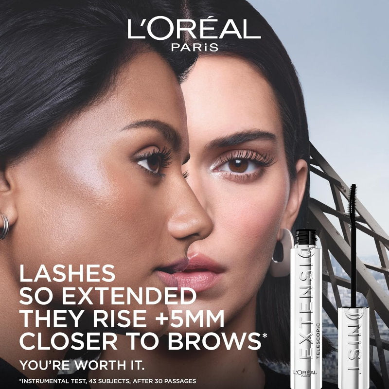 6x L'Oreal Paris Telescopic Extensionist Lengthening Mascara Black 9.9ml
