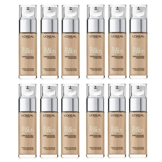 12pk L'Oreal Paris True Match Liquid Foundation 3.N Neutral Undertone