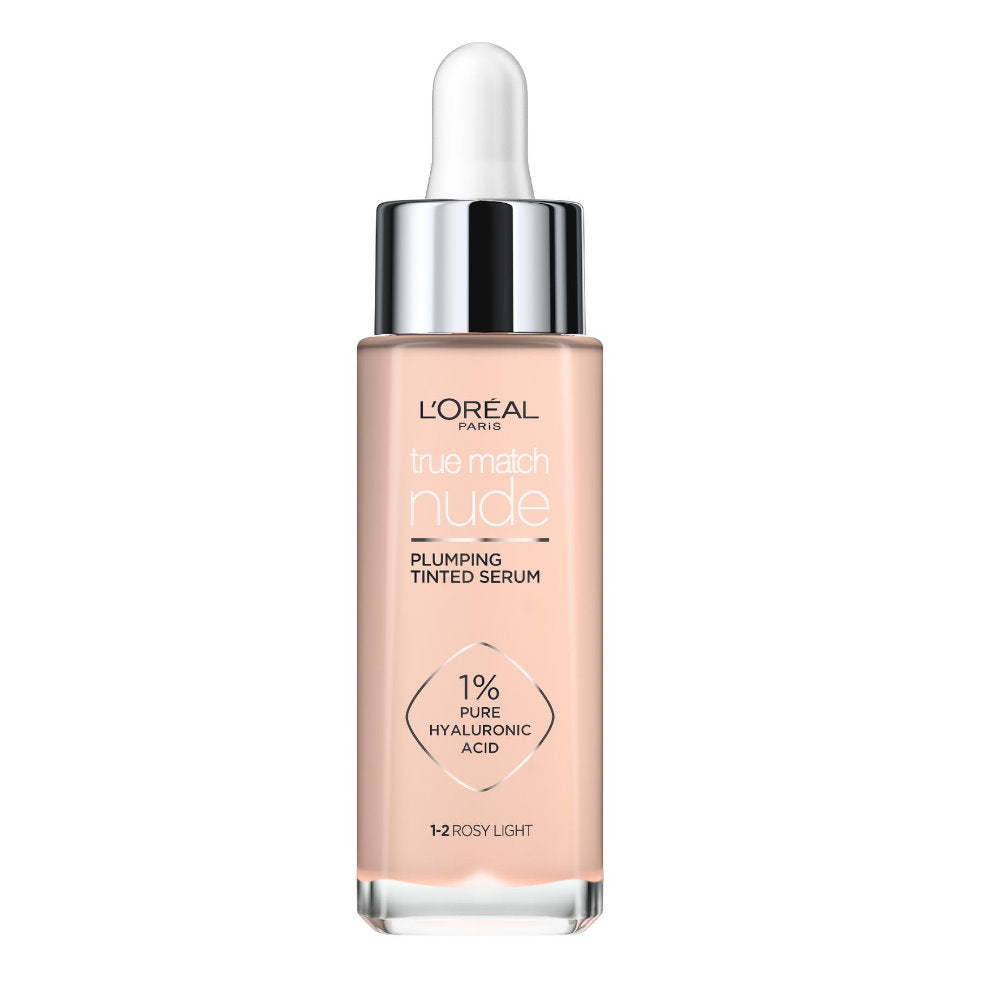 3x L'Oreal Paris True Match Nude Plumping Tinted Serum 30ml 1-2 Rosy Light