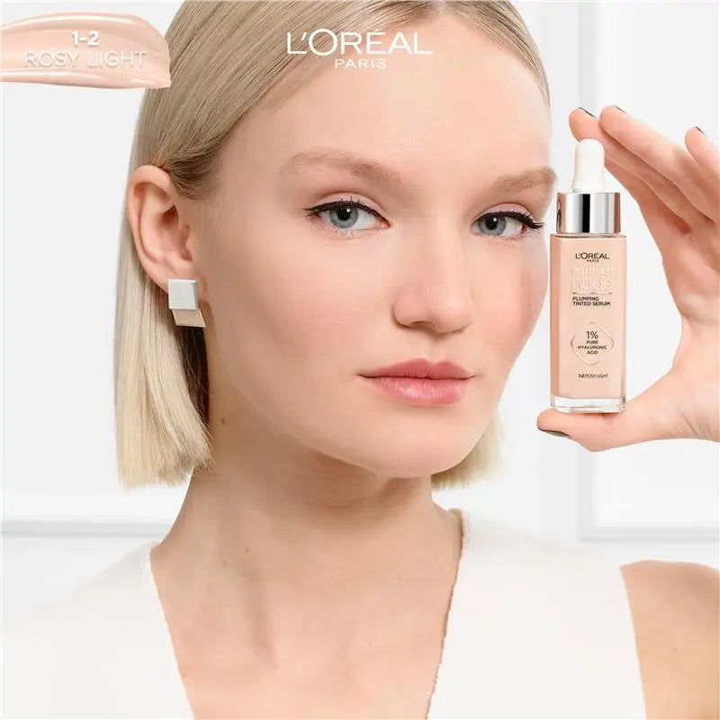 3x L'Oreal Paris True Match Nude Plumping Tinted Serum 30ml 1-2 Rosy Light