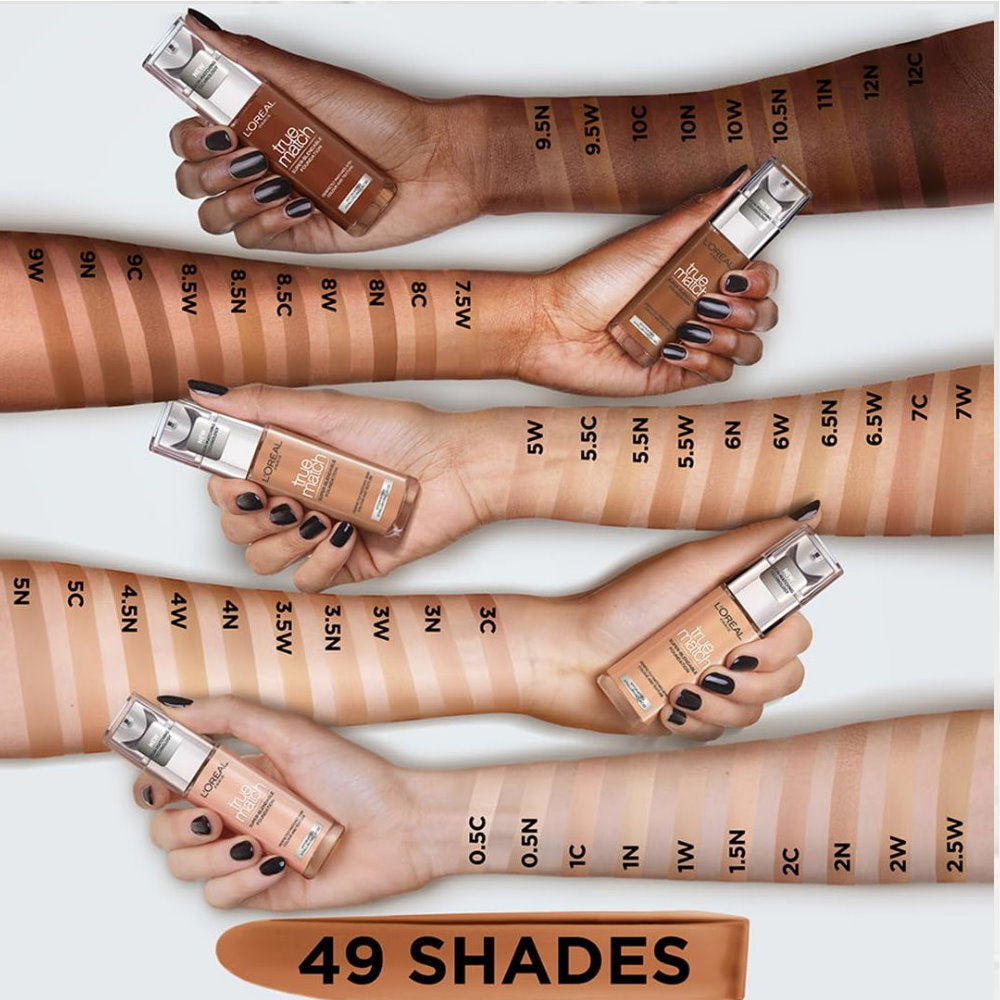 12x L'Oreal Paris True Match Liquid Foundation 3.D/3.W Warm Undertone