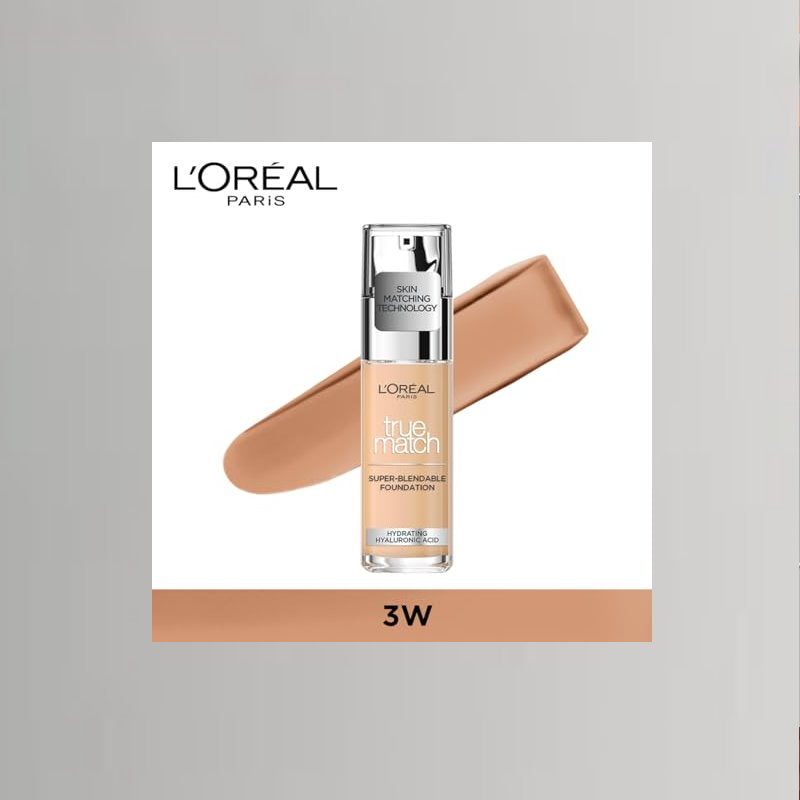 3x L'Oreal Paris True Match Liquid Foundation 3.D/3.W Warm Undertone