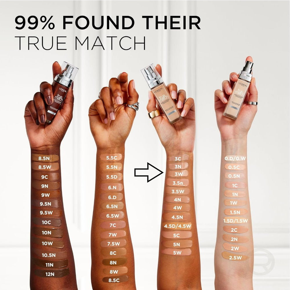 12x L'Oreal Paris True Match Liquid Foundation 3.D/3.W Warm Undertone