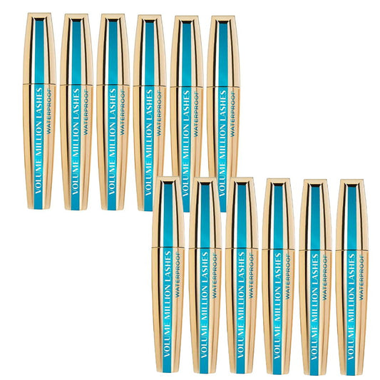 12x L'Oreal Paris Volume Million Lashes Waterproof Mascara Black