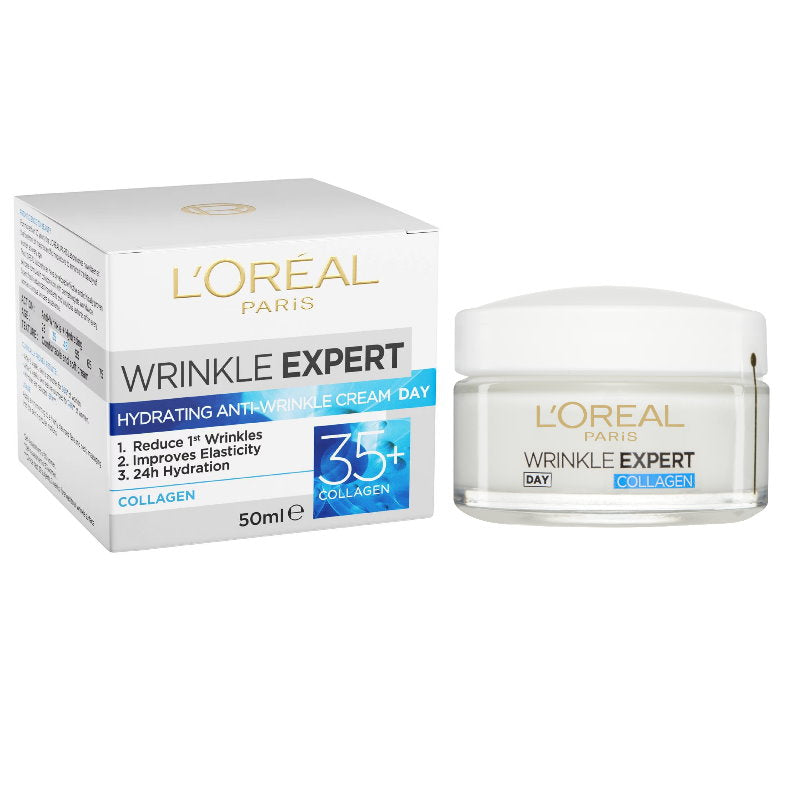 6x L'Oreal Paris Wrinkle Expert Hydrating Collagen Anti Wrinkle Day Cream 35+ 50mL