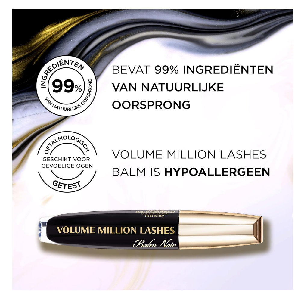 6x L'Oreal Paris Volume Million Lashes Mascara Balm Noir Black 9ml