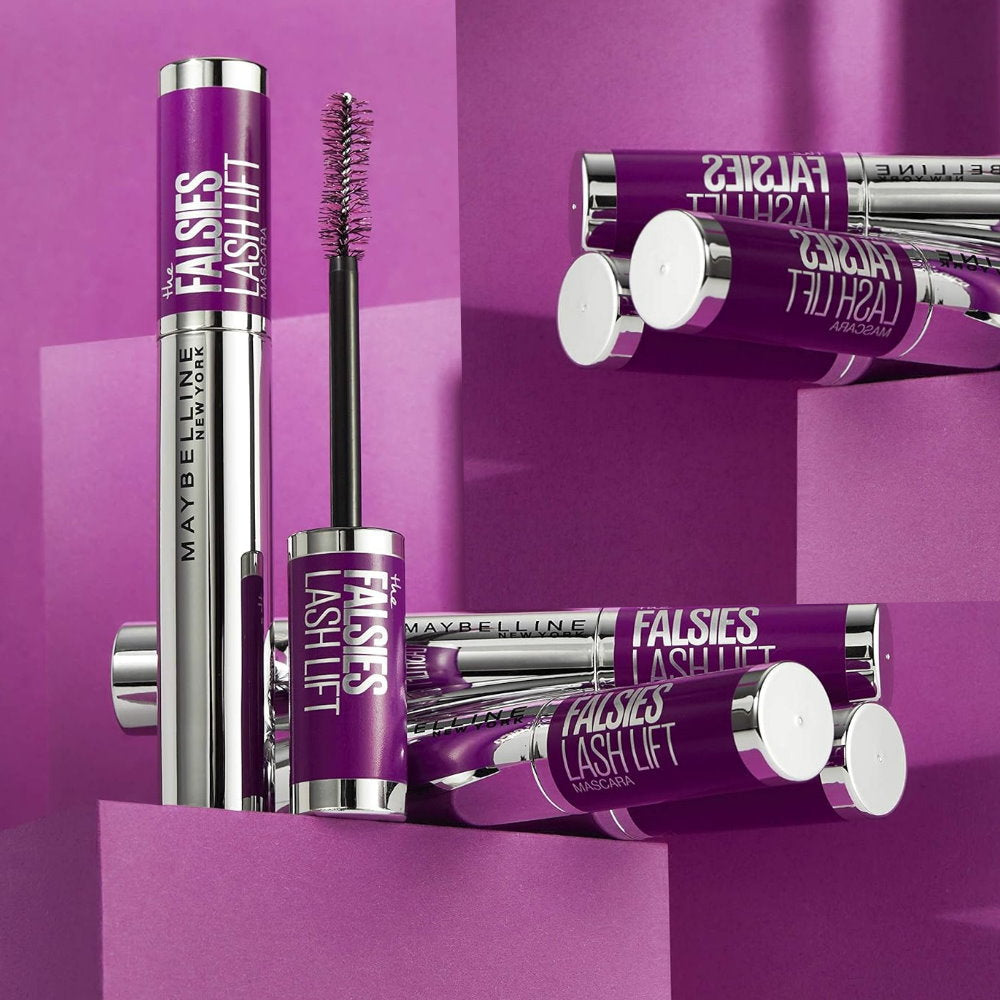 3x Maybelline The Falsies Lash Lift Mascara Washable 9.6ml Blackest Black