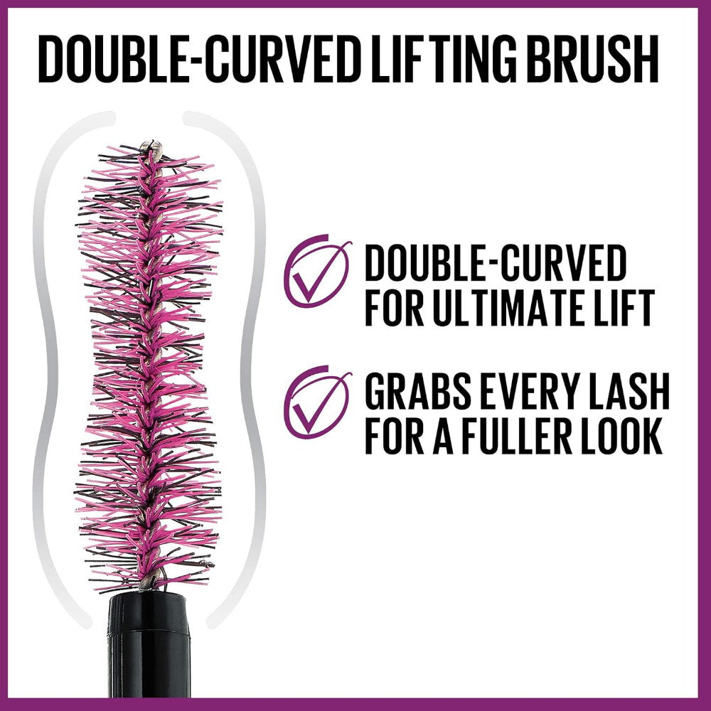6x Maybelline The Falsies Lash Lift Mascara Washable 9.6ml Blackest Black