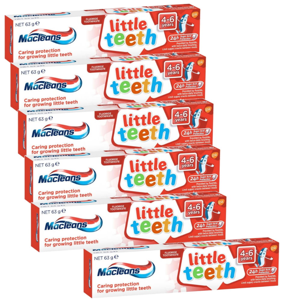 6x Macleans Little Teeth Toothpaste 4-6 years 63g