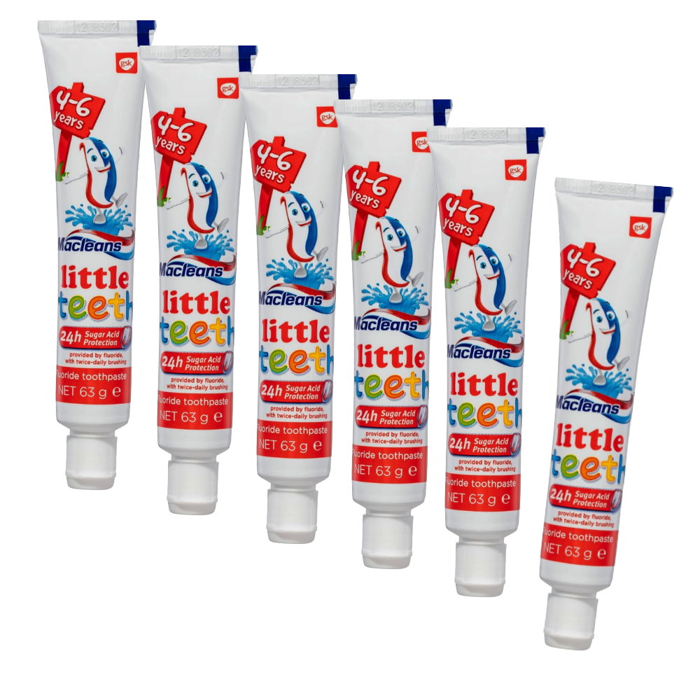 6x Macleans Little Teeth Toothpaste 4-6 years 63g