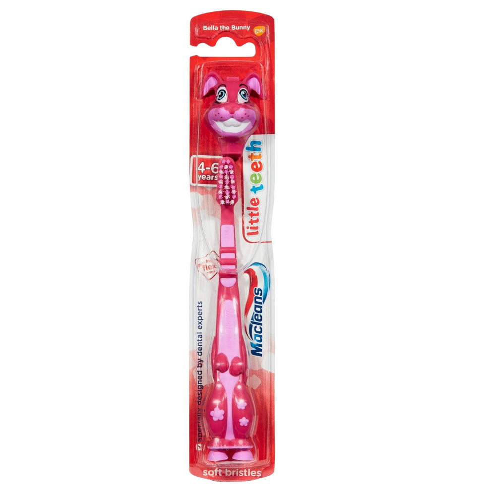 7pk Macleans Little Teeth Bunny Toothbrush plus Toothpaste 4-6 years