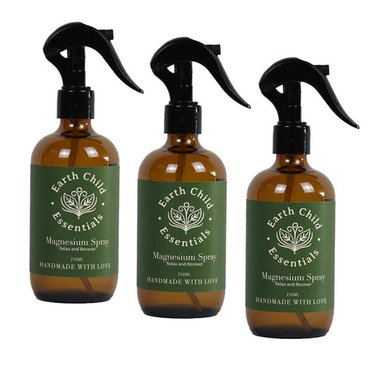 3x Earth Child Essentials Relax and Recover Magnesium Spray 250ml