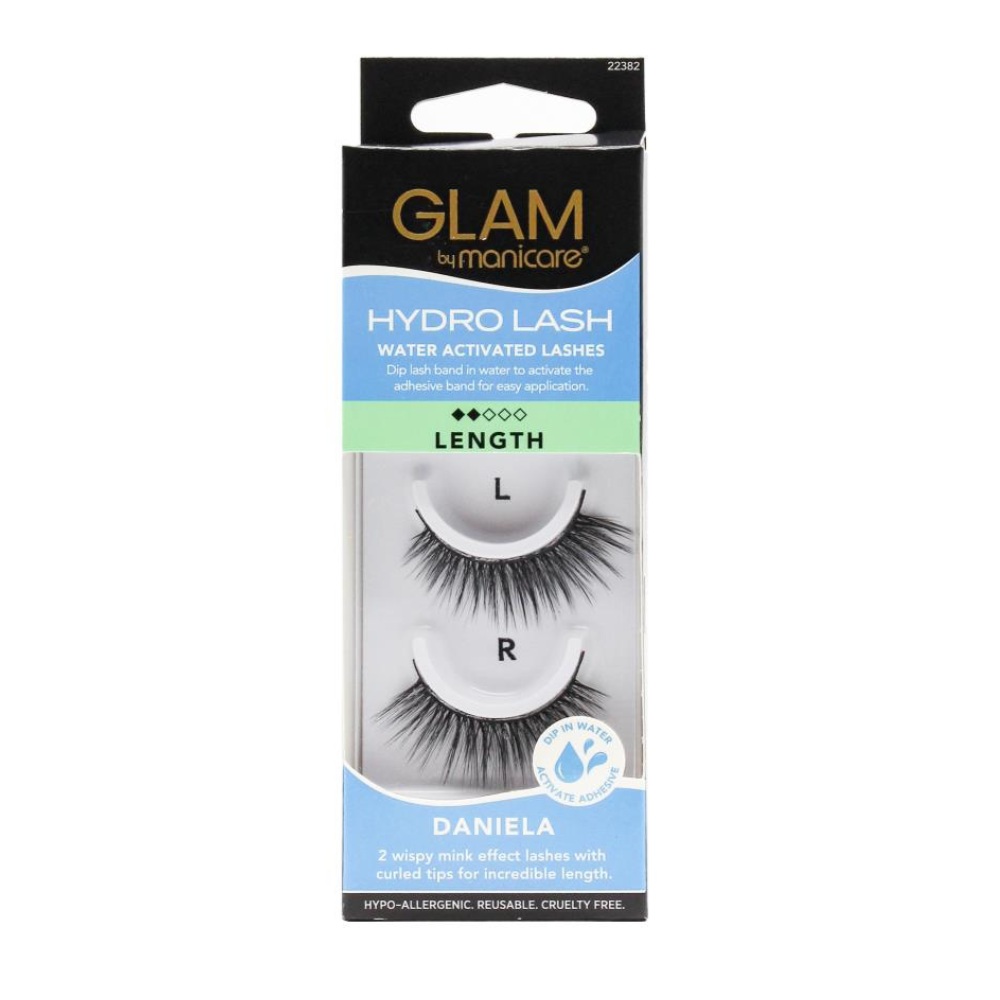 3x Manicare Glam Hydro Lash Water Activated Lashes Length 82 Daniela