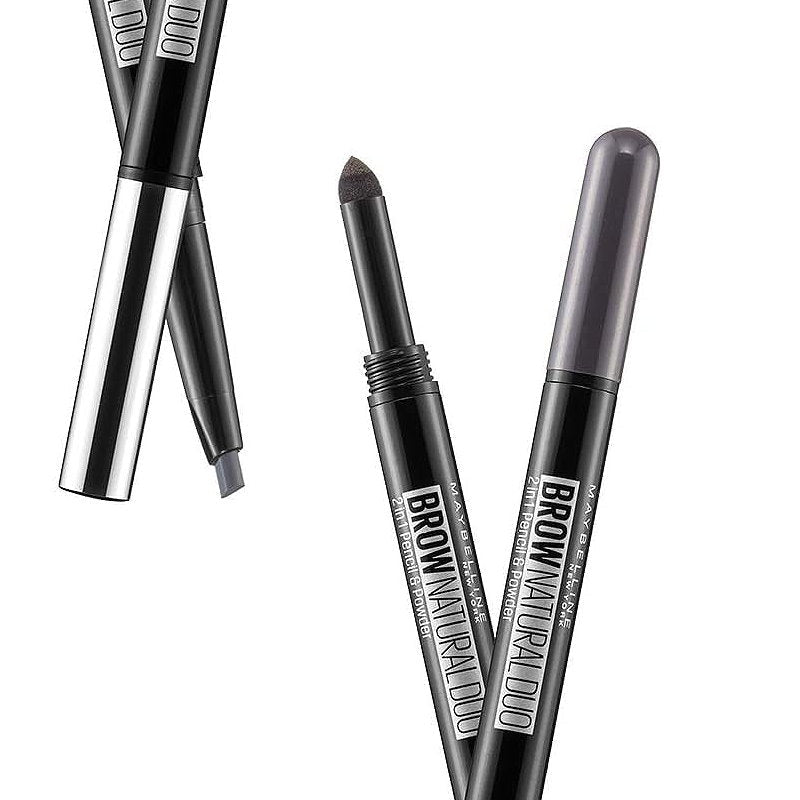 Maybelline Brow Natural Duo 2 in 1 Pencil and Powder Grey 0.15g