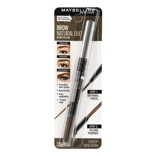 Maybelline Brow Natural Duo Define & Fill Duo Deep Brown 0.15g