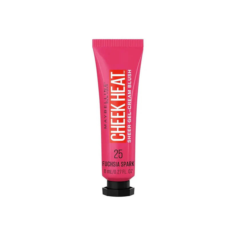 6x Maybelline Cheek Heat Sheer Gel Cream Blush 8ml 25 Fuchsia Spark