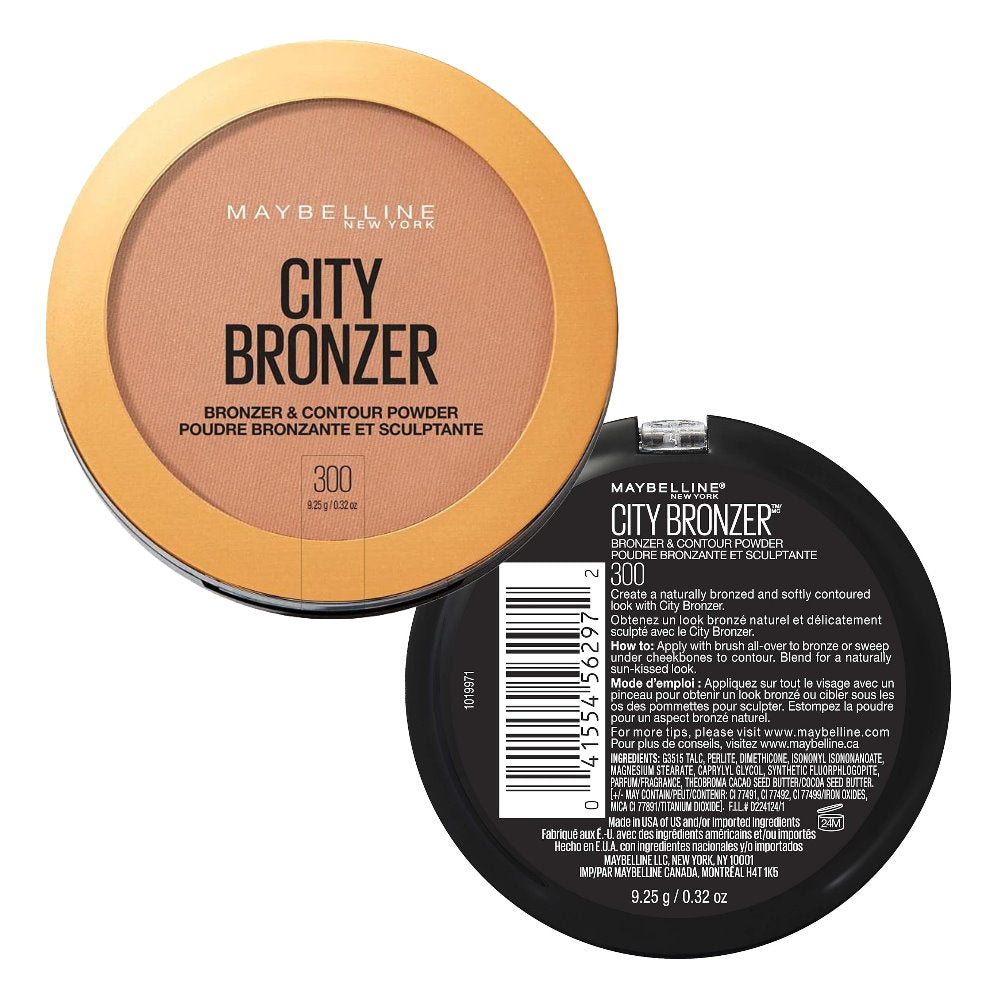 3x Maybelline City Bronzer & Contour Powder 8g 300 Deep Cool