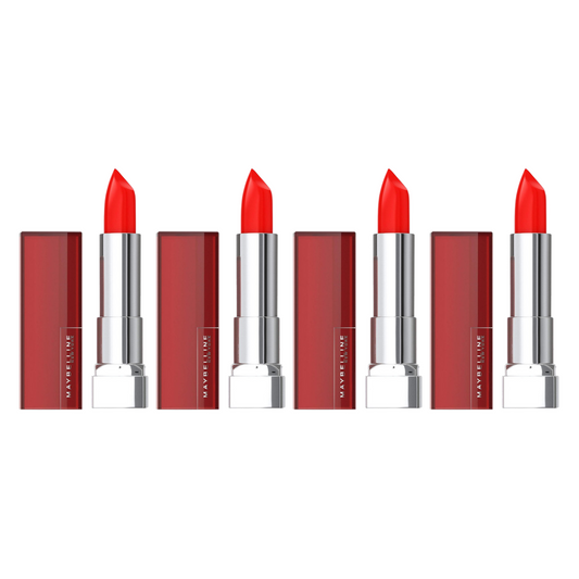 4x Maybelline Color Sensational Cream Lipstick 344 Coral Rise 4.2g