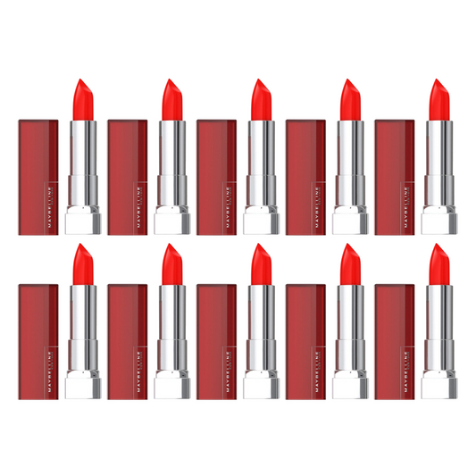 10x Maybelline Color Sensational Cream Lipstick 344 Coral Rise 4.2g