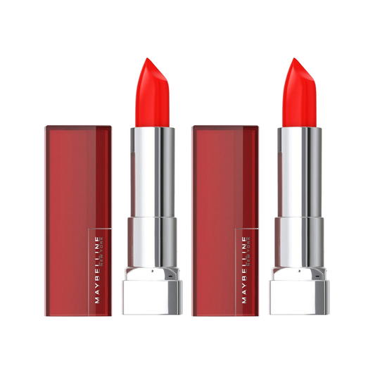 2x Maybelline Color Sensational Cream Lipstick 344 Coral Rise 4.2g
