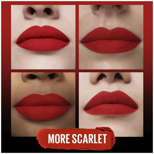 3x Maybelline Color Sensational Ultimatte Matte Slim Lipstick 299 More Scarlet