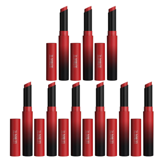 9x Maybelline Color Sensational Ultimatte Matte Slim Lipstick 199 More Ruby - Makeup Australia Buy Now