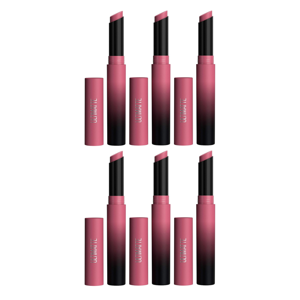 6x Maybelline Color Sensational Ultimatte Matte Slim Lipstick 599 More Mauve