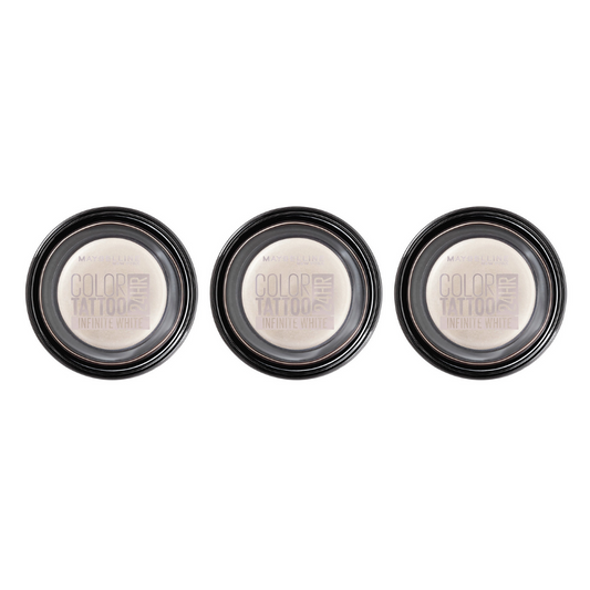 3x Maybelline Color Tattoo 24HR Eyeshadow 45 Infinite White