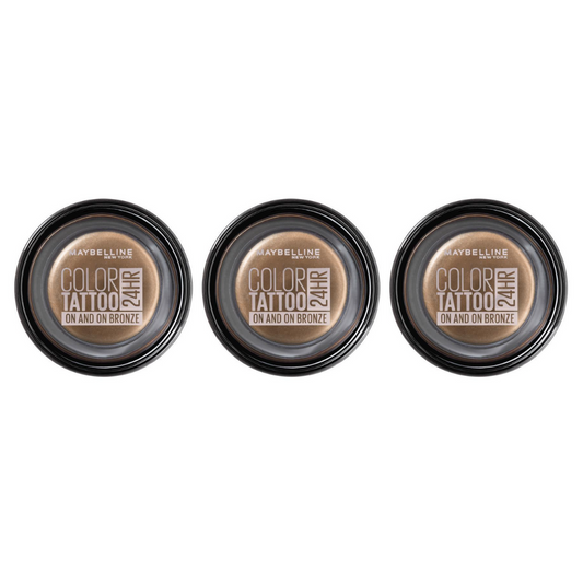 3x Maybelline Color Tattoo 24HR Eyeshadow 35 On and On Bronze