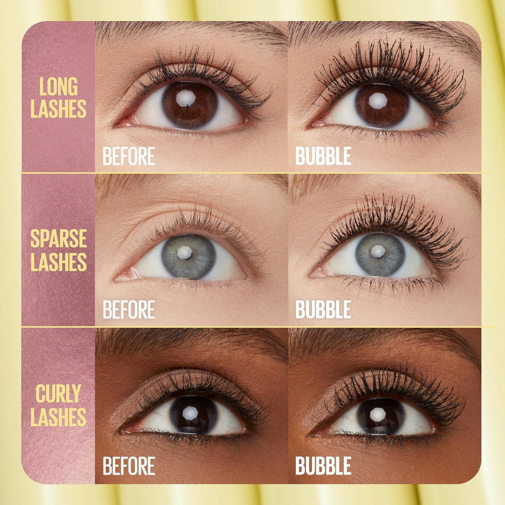 6x Maybelline Colossal Bubble Washable Mascara 10ml Black