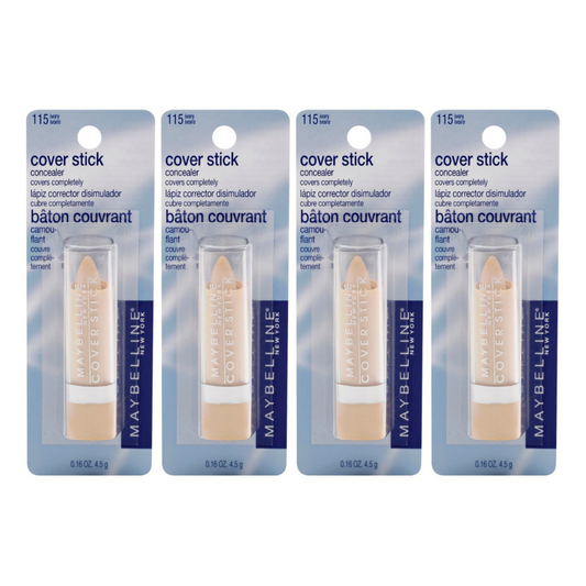 4x Maybelline Cover Stick Corrector Concealer 115 ivory (light 2)