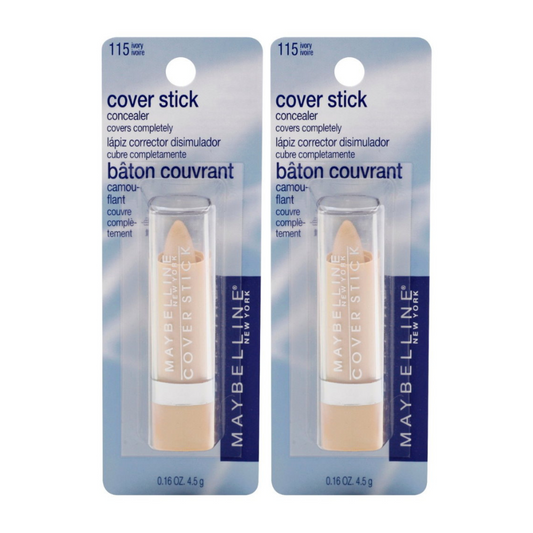 2x Maybelline Cover Stick Corrector Concealer 115 ivory (light 2)