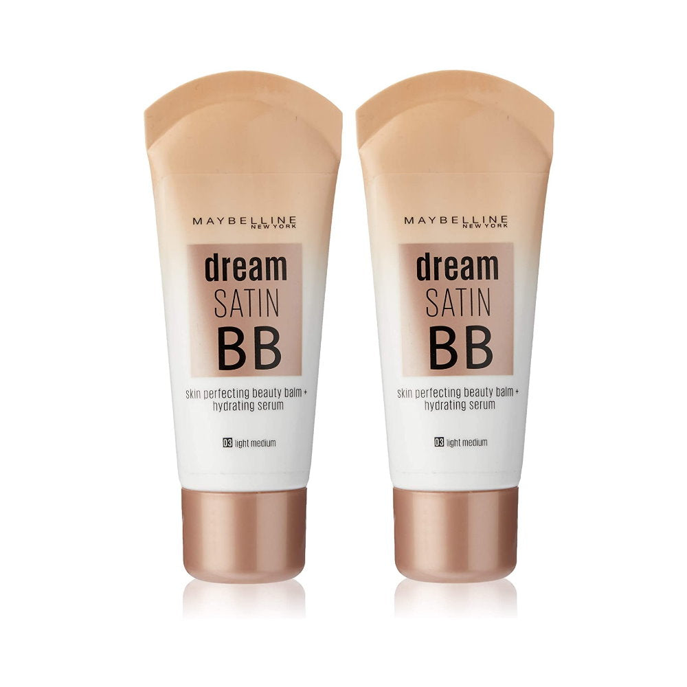 2x Maybelline Dream Satin BB Cream 30ml 03 Light Medium