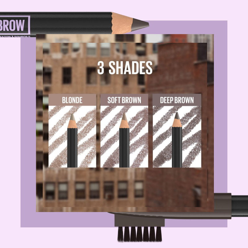 6x Maybelline Express Brow Shaping Pencil 03 Soft Brown