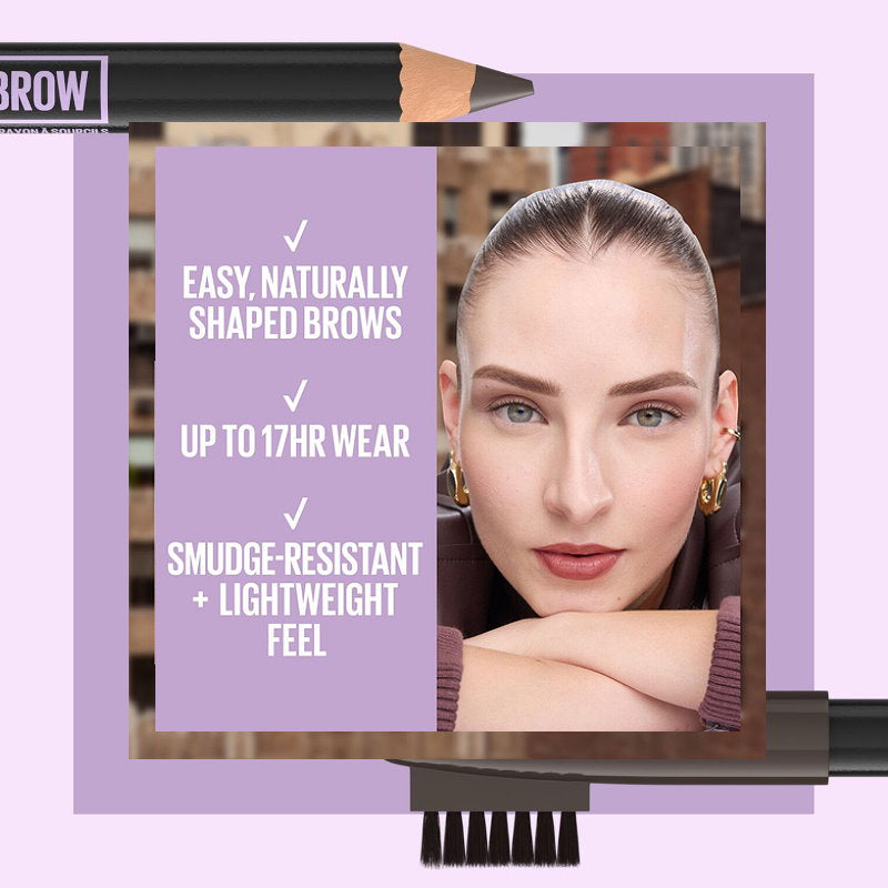 3x Maybelline Express Brow Shaping Pencil 03 Soft Brown