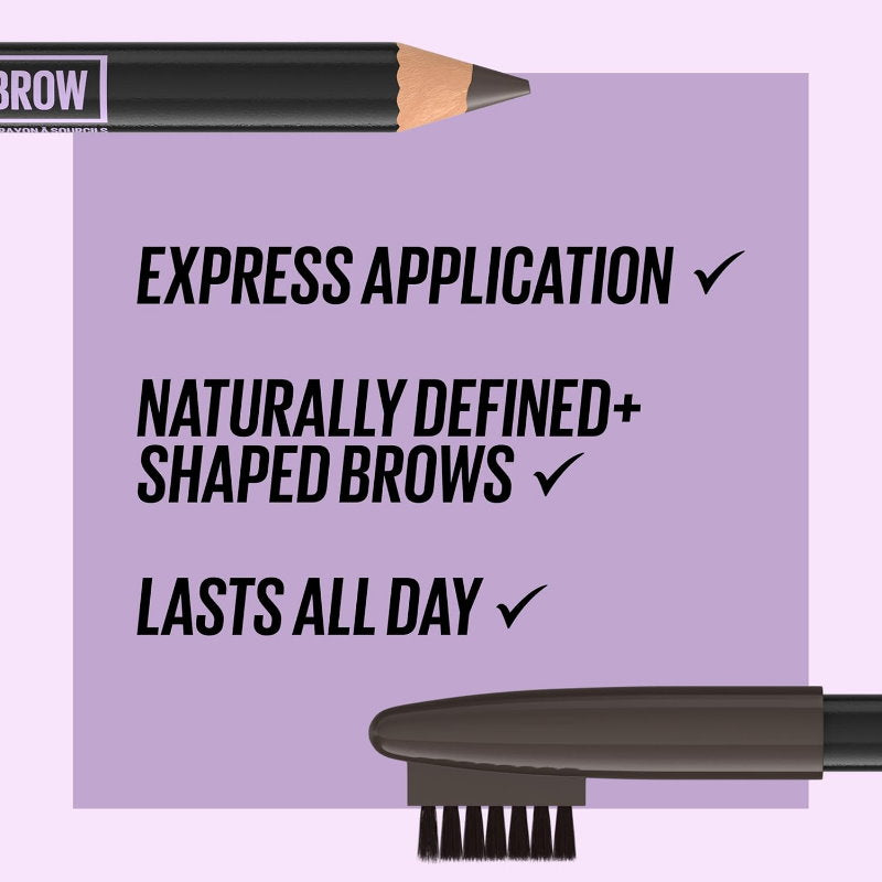 6x Maybelline Express Brow Shaping Pencil 03 Soft Brown