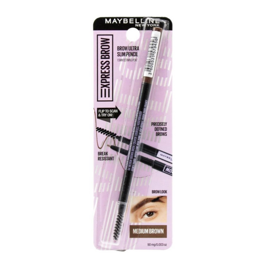 Maybelline Express Brow Ultra Slim Eyebrow Pencil Medium Brown 90mg