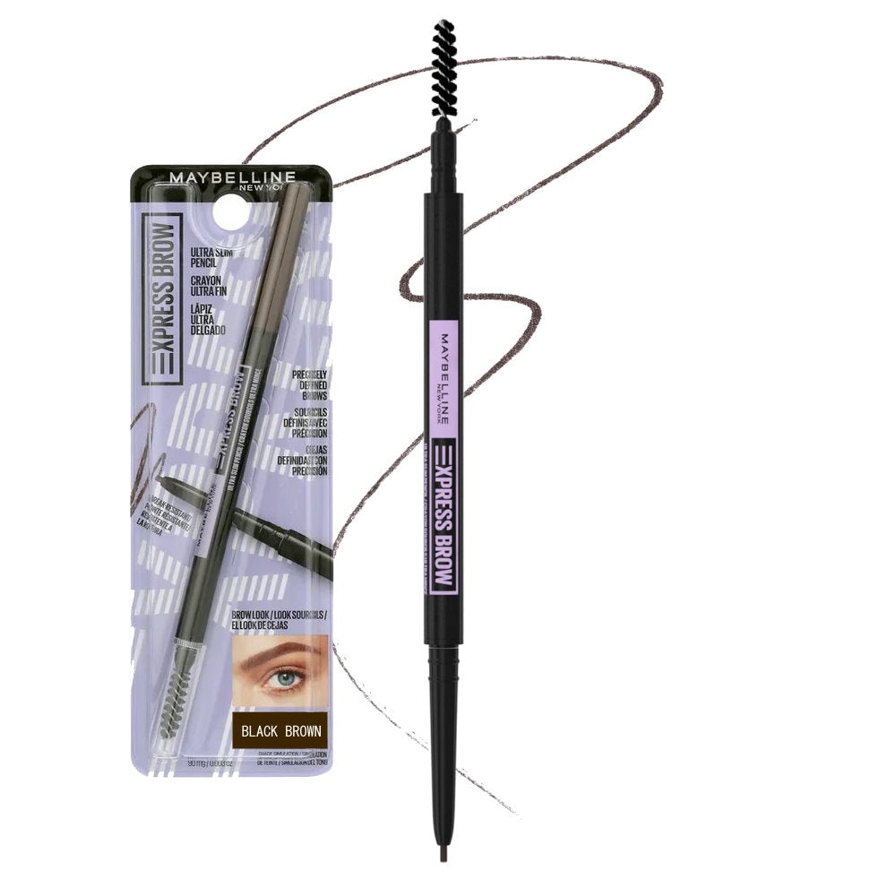 Maybelline Express Brow Ultra Slim Eyebrow Pencil 90mg Black Brown