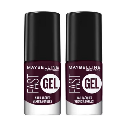 2x Maybelline Fast Gel Quick Drying Longwear Nail Lacquer 6.7ml 13 Possessed Plum