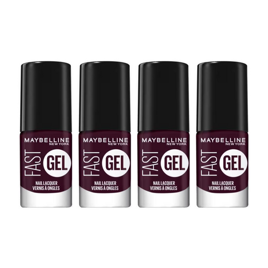 4x Maybelline Fast Gel Quick Drying Longwear Nail Lacquer 6.7ml 13 Possessed Plum