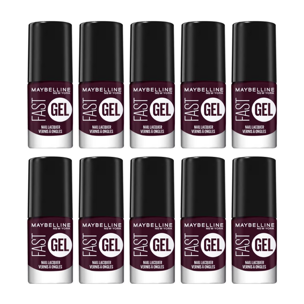 10x Maybelline Fast Gel Quick Drying Longwear Nail Lacquer 6.7ml 13 Possessed Plum