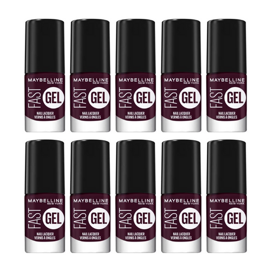 10x Maybelline Fast Gel Quick Drying Longwear Nail Lacquer 6.7ml 13 Possessed Plum