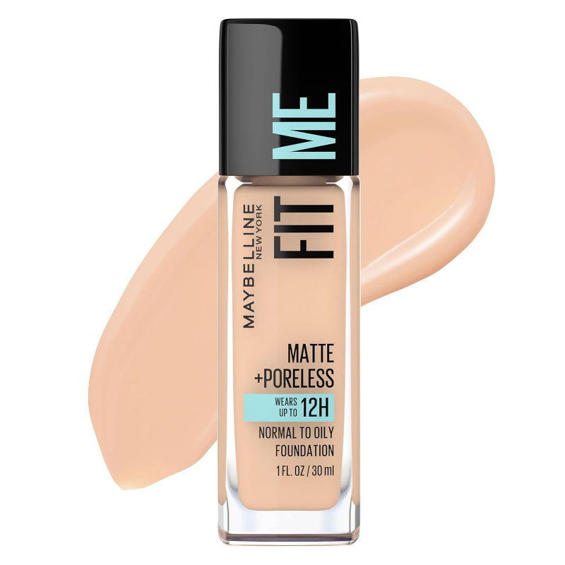 6x Maybelline Fit Me Matte & Poreless Mattifying Liquid Foundation 122 Creamy Beige